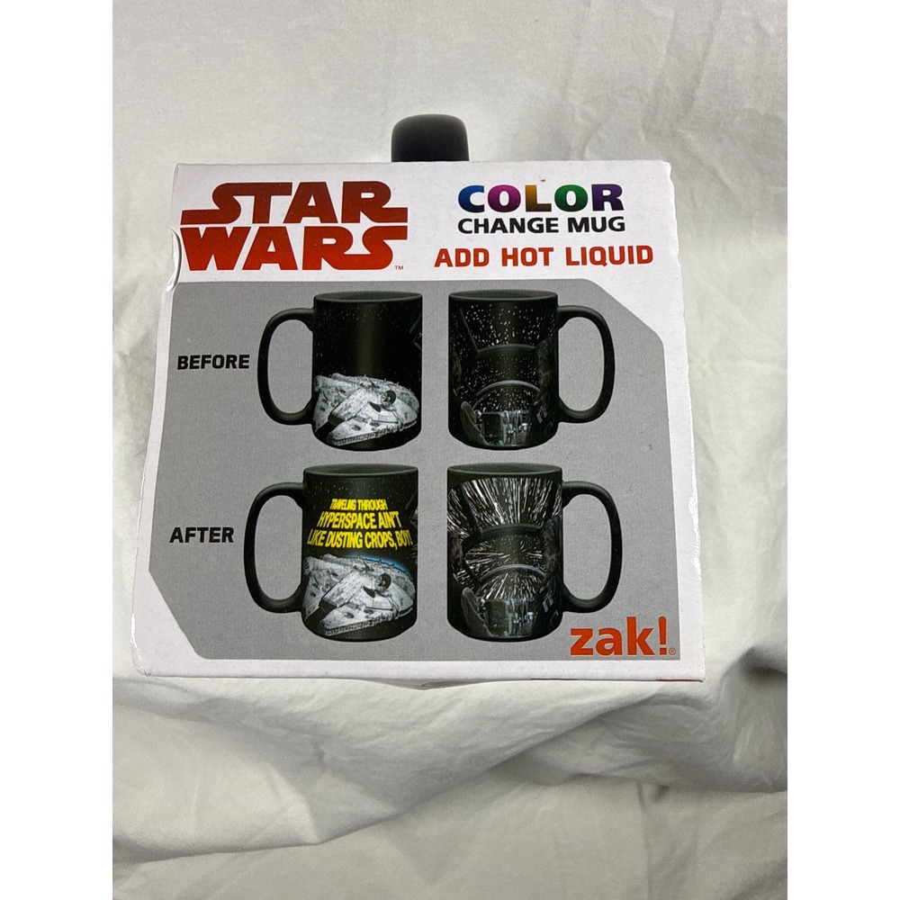 Star Wars Millennium Falcon Color Change Mug Zak Designs Han Solo Hyperspace New - Picture 2 of 4